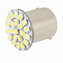 Автолампа диод S25/5(P21/5W) 12V 22 SMD диода с цоколем 2-конт Белая  SKYWAY Габариты-стопы комп 2шт